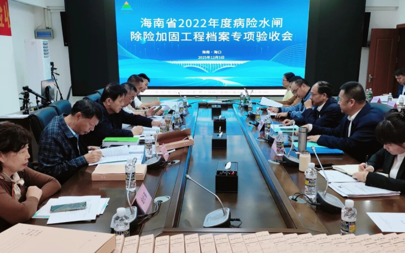 海南省2022年度病险水闸除险加固工程顺遂通过档案专项验收